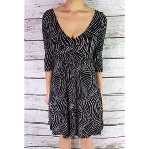 Anthropologie, Maeve, Black Dress with Polka Dots